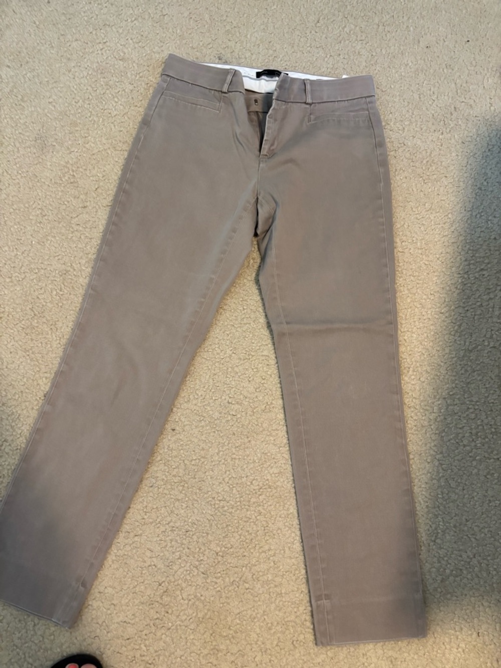 Banana Republic Taupe Straight-Leg Pants